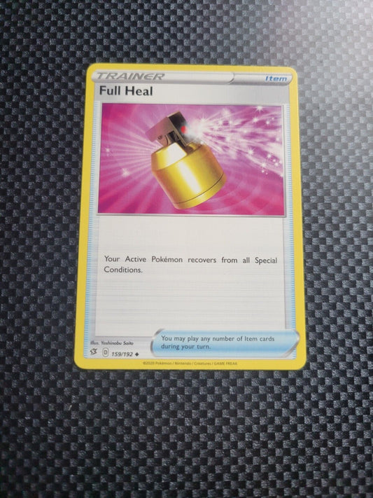 Pokémon TCG Full Heal Rebel Clash 159/192 Regular Uncommon Trainer Card NM 2022