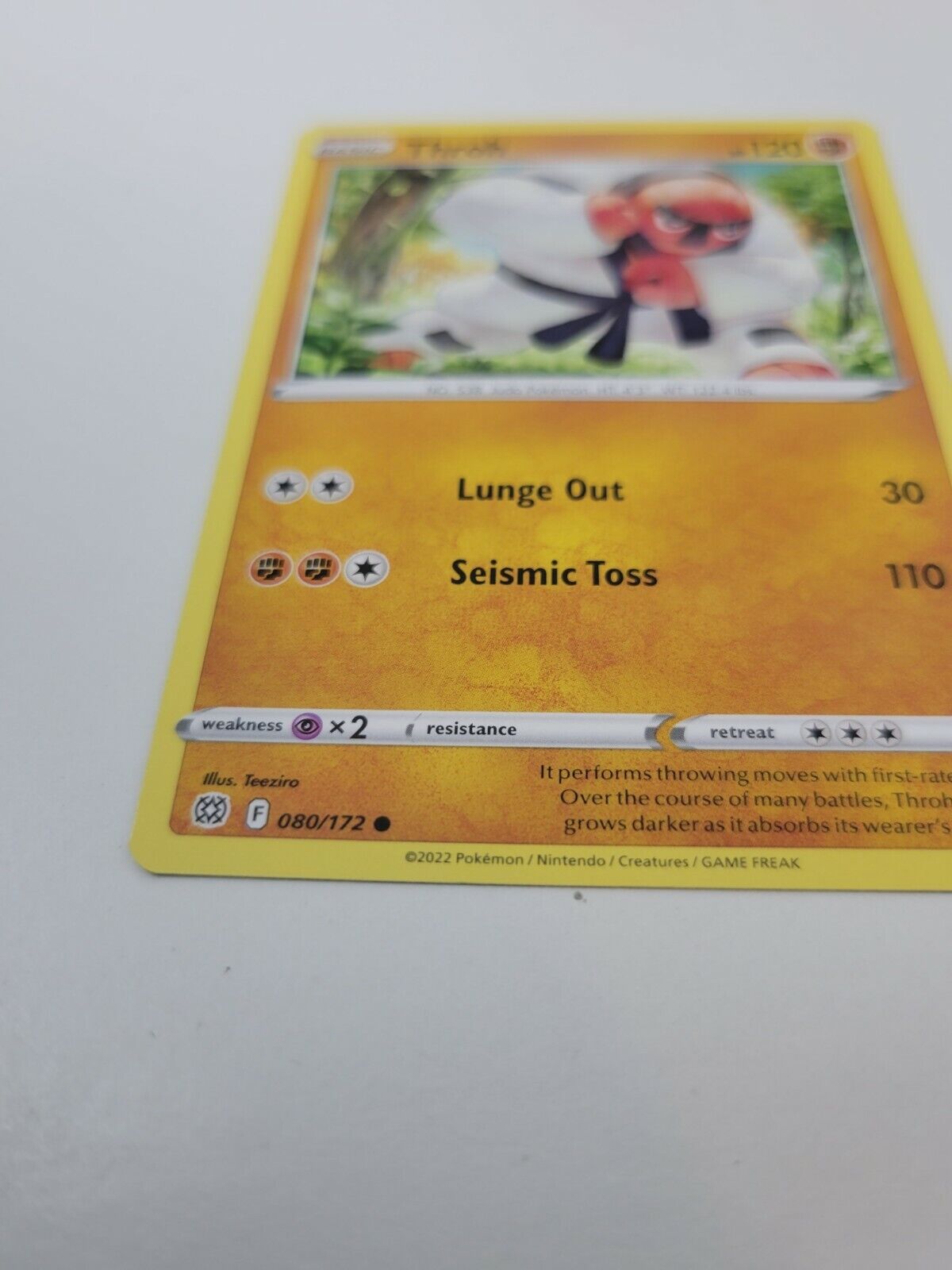 Pokemon TCG Brilliant Stars Throh 80/172 Regular Common Card NM 2022