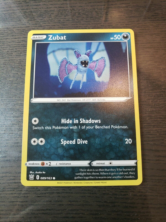 Pokemon - Zubat - Battle Styles - 089/163 - 2021 - NM - Common card tcg