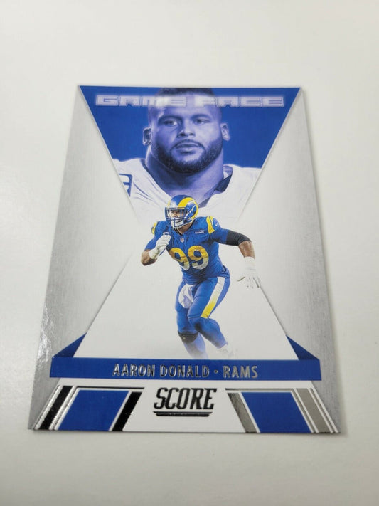 2021 Panini Score Football Aaron Donald Game Face Insert #GF2 Los Angeles Rams