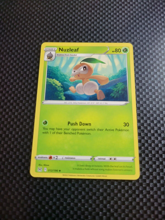 Pokémon TCG Nuzleaf Lost Origin 012/196 Regular Uncommon Card NM 2022