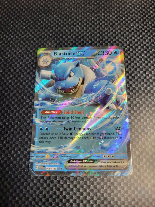 Pokémon TCG Blastoise ex Scarlet & Violet - 151 009/165 Holo Double Rare NM 2023