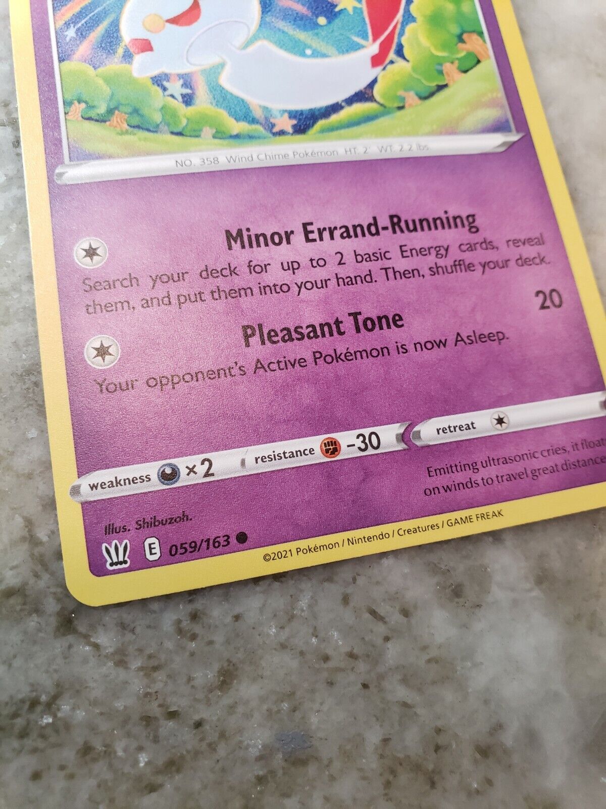 Pokémon Sword & Shield Battle Styles Chimecho 59/163 Pack Fresh