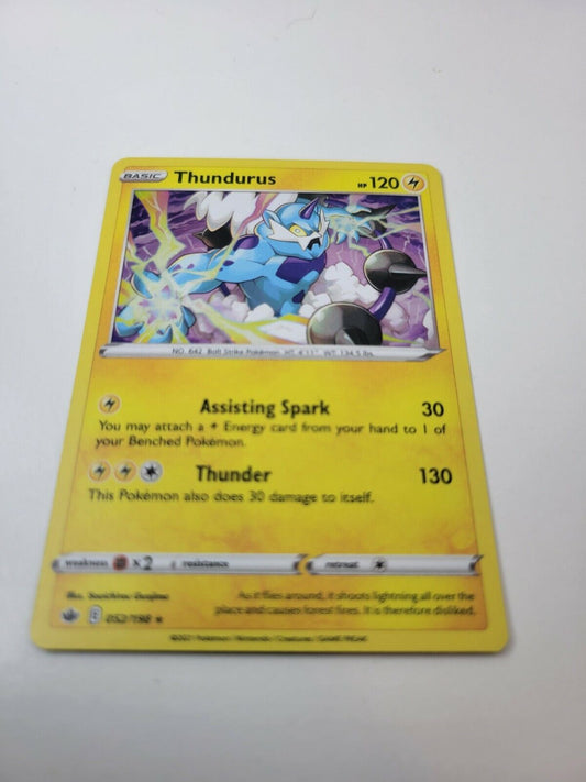 Pokémon TCG Thundurus Chilling Reign 052/198 Holo Rare Card NM 2021