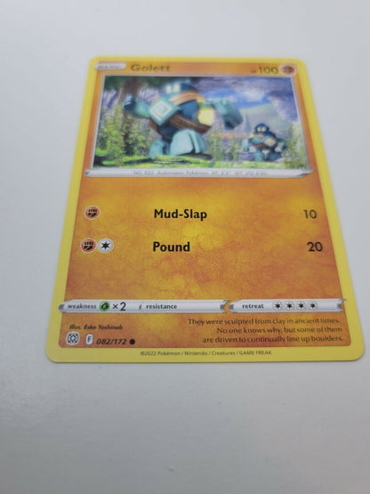 Pokemon TCG Brilliant Stars Golett 82/172  Regular Common Card NM 2022