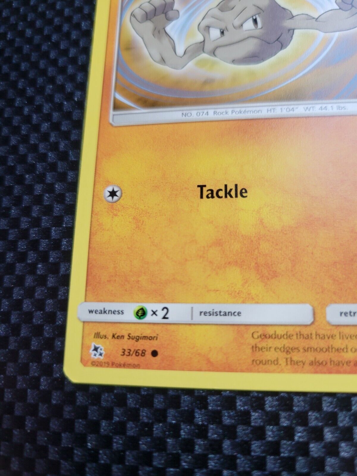 Pokémon TCG Geodude Hidden Fates 33/68 Regular Common Card NM 2019