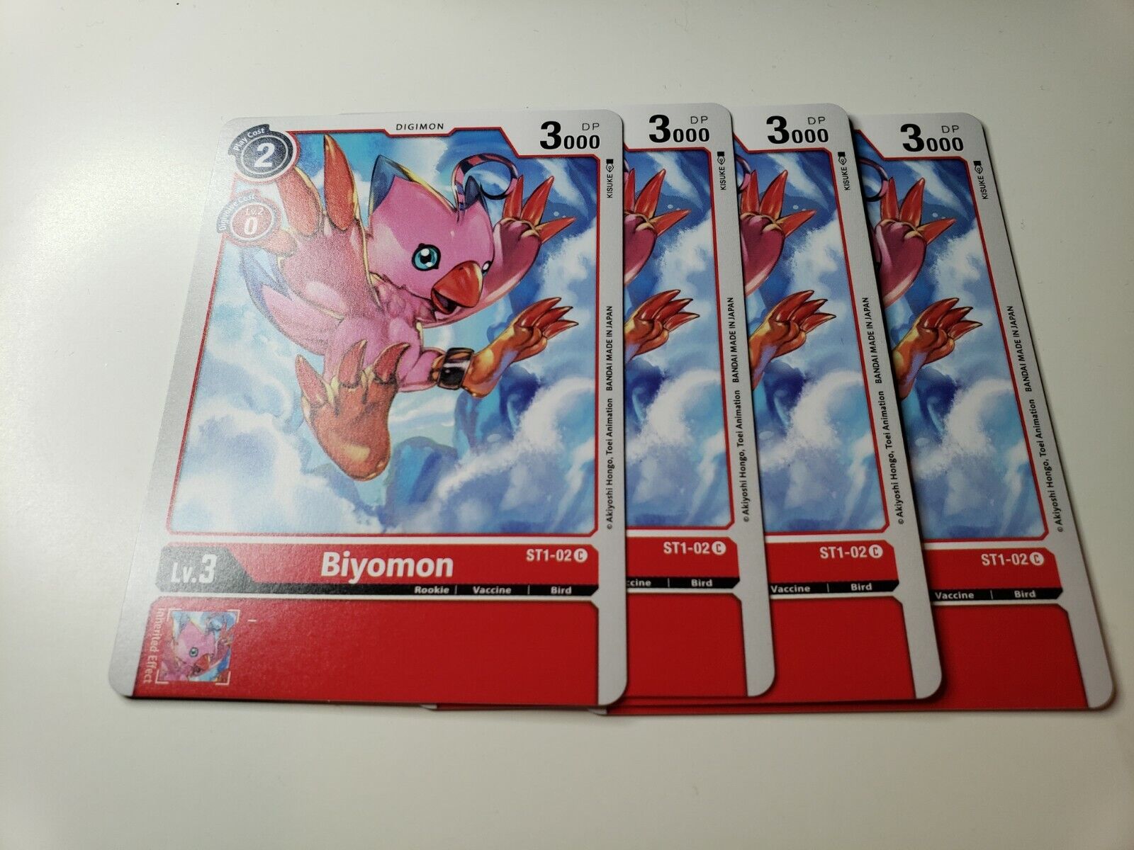 Biyomon  ST1-02 C NM Digimon CCG Starter Deck Gaia Red Common card 2021 