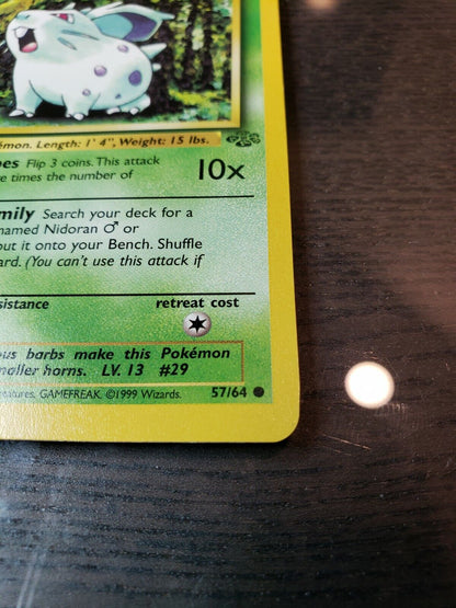 #29 Nidoran (F) - 57/64 - Jungle Set - Common card - Pokemon TCG (c) 1999 - LP