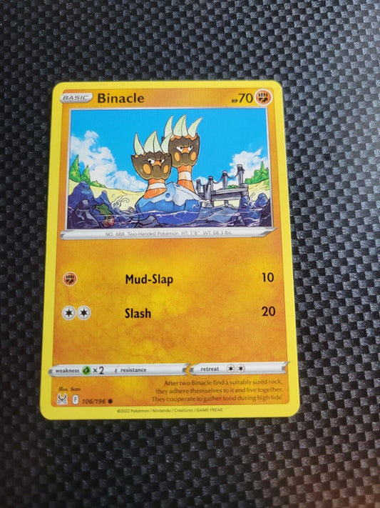 Pokémon TCG Binacle Lost Origin 106/196 Regular Common Card NM 2022
