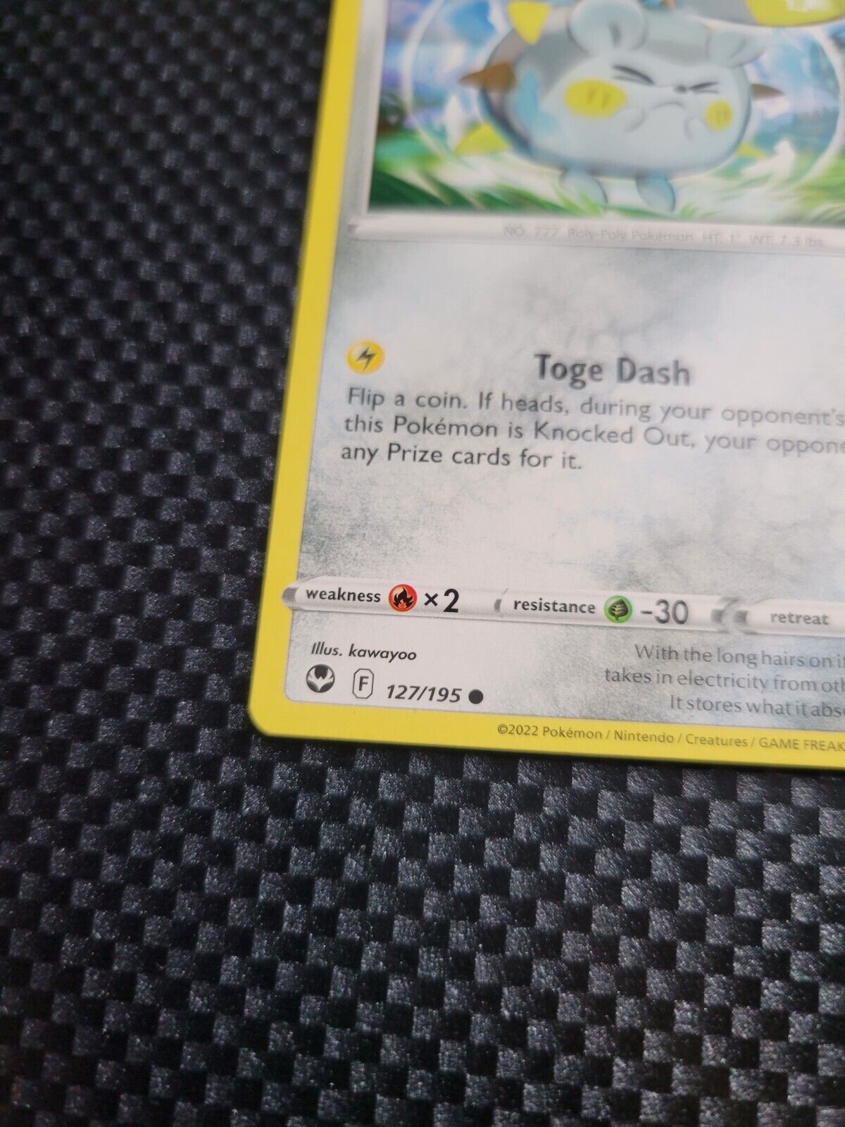 Pokémon TCG Togedemaru Silver Tempest 127/195 Regular Common Card NM 2022
