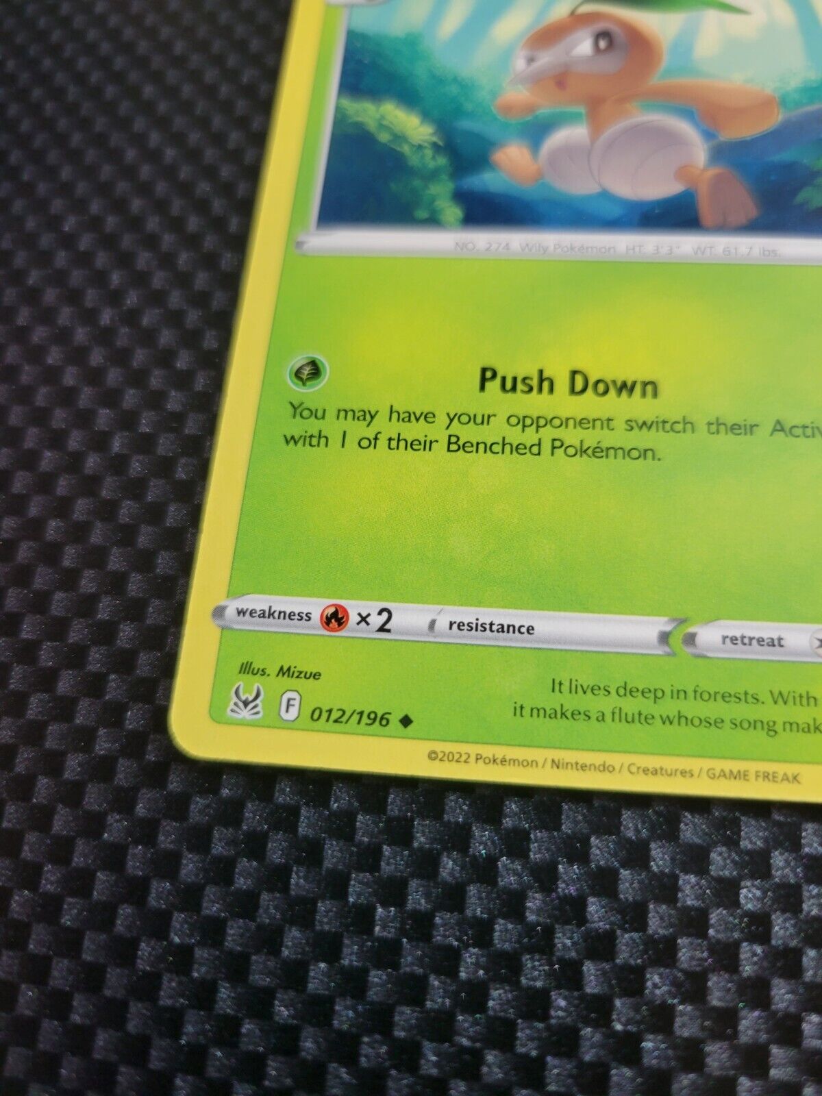 Pokémon TCG Nuzleaf Lost Origin 012/196 Regular Uncommon Card NM 2022