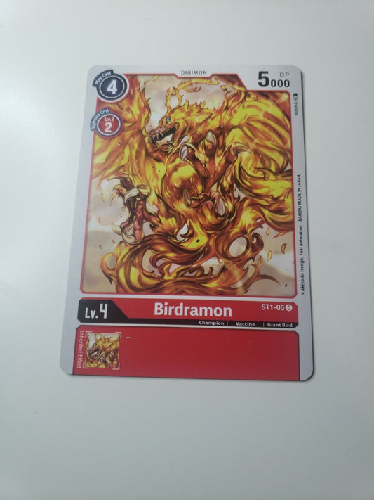 Birdramon - ST1-05 C - Common Digimon CCG Card Starter Deck Gaia Red 2021