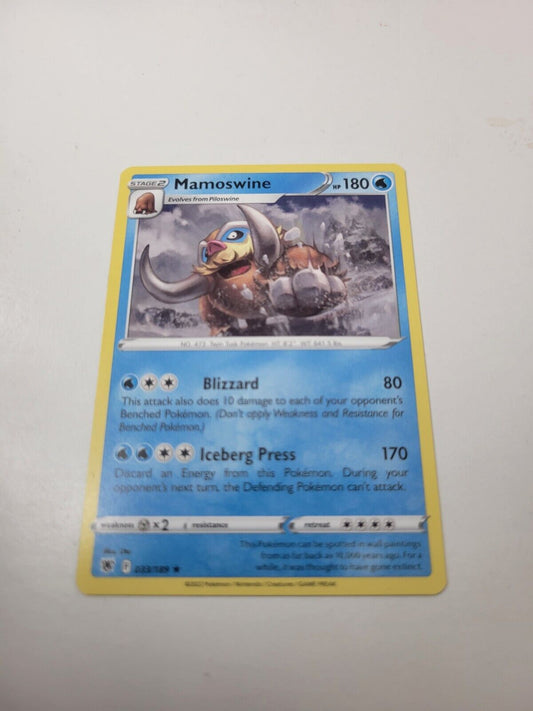 Pokémon TCG Astral Radiance Mamoswine 033/189 Regular Rare Card NM 2022