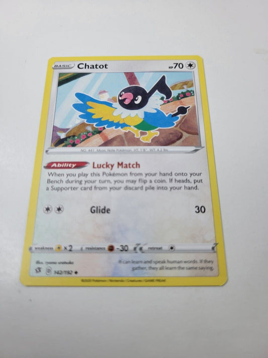 Pokémon TCG Chatot Rebel Clash 142/192 Regular Uncommon Card NM 2010