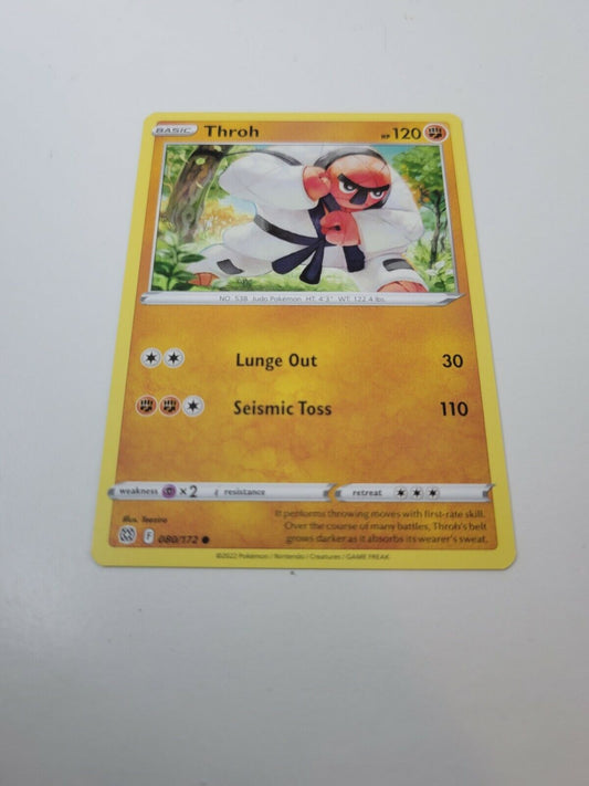 Pokemon TCG Brilliant Stars Throh 80/172 Regular Common Card NM 2022