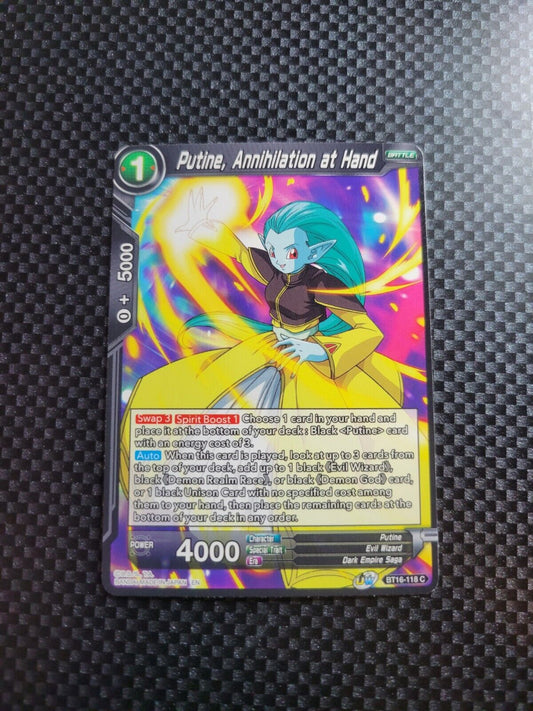 Dragon Ball Super CCG R.O.T.G Putine, Annihilation at Hand Bt16-118 C NM 2021