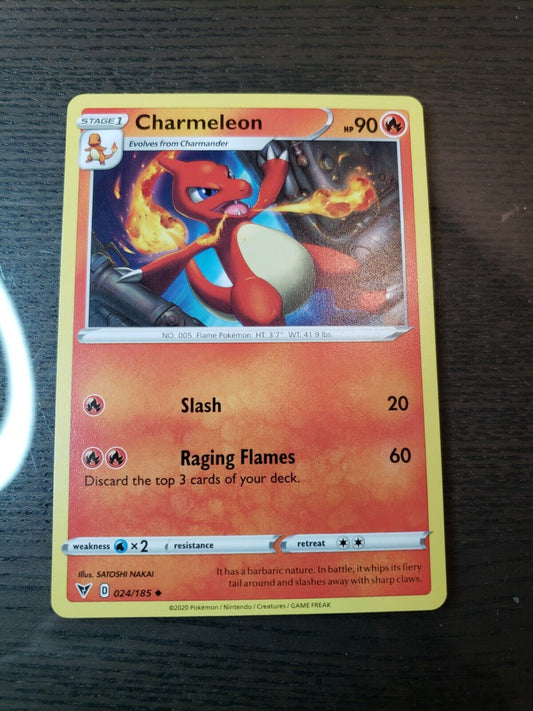 Pokémon TCG Charmeleon Vivid Voltage 24/185 Regular Uncommon Card NM 2020