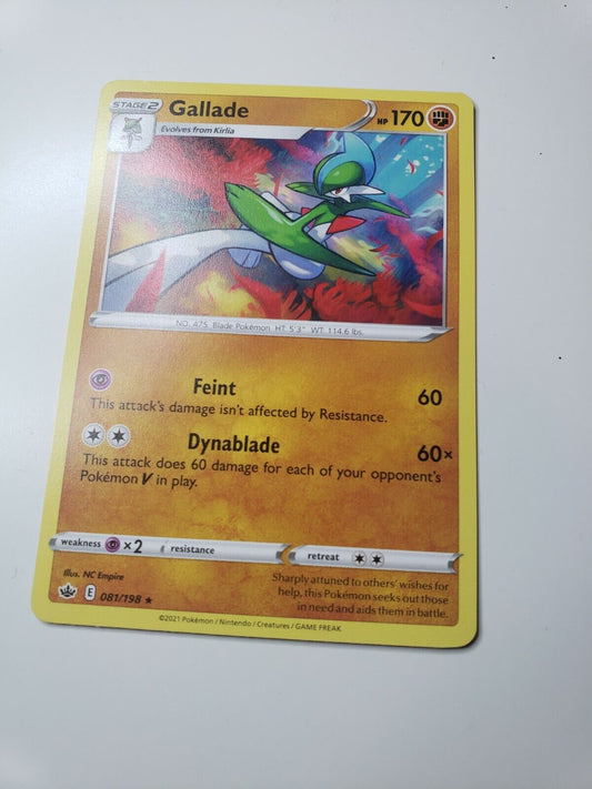 Pokémon TCG Gallade Chilling Reign 081/198 Regular Rare Card NM 2021