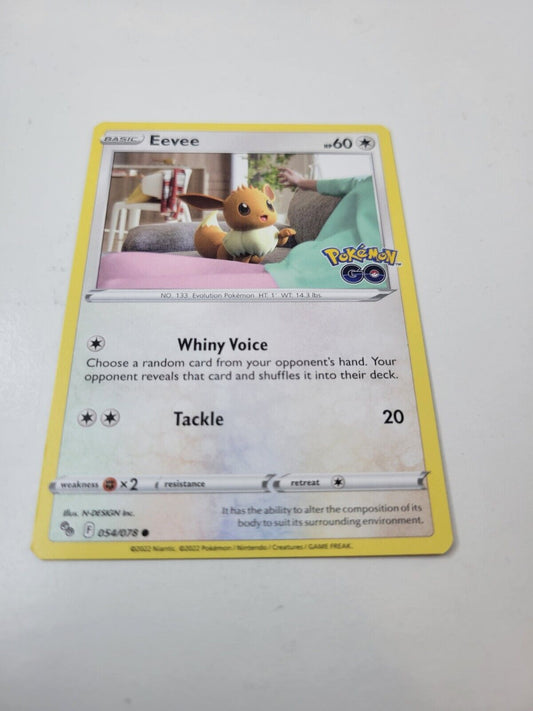 Pokémon TCG Eevee Pokemon GO 054/078 Regular Common Card NM 2022