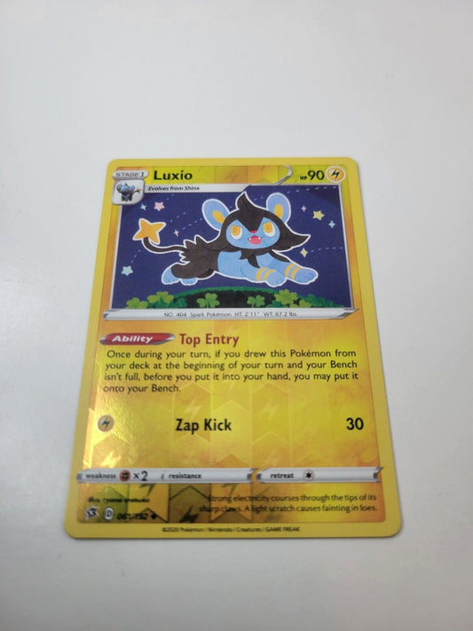 Pokémon TCG Luxio Rebel Clash 061/192 Reverse Holo Uncommon Card NM 2020