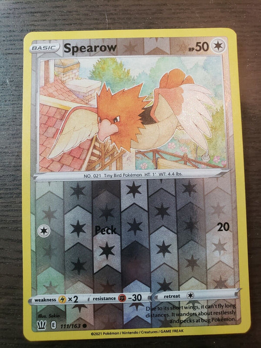 Pokémon TCG Spearow Sword & Shield - Battle Styles 111/163 Reverse Holo Common