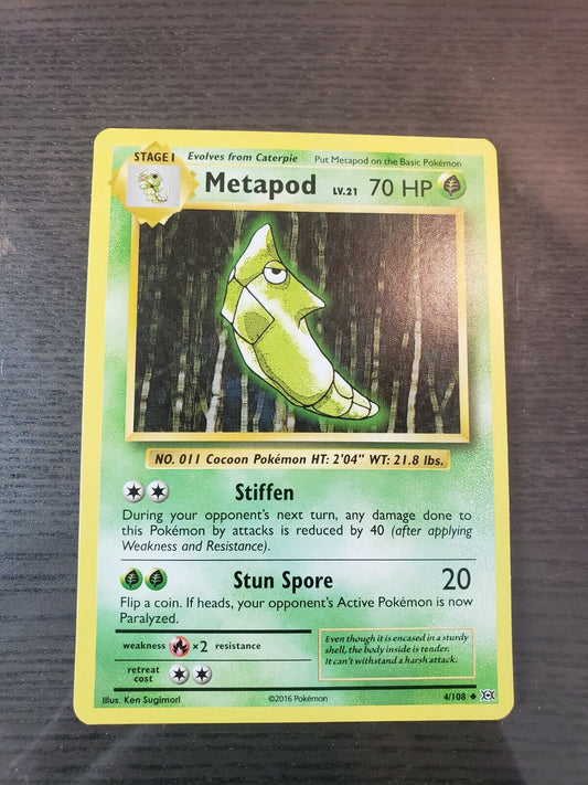 Pokemon TCG Metapod 4/108 XY Evolutions Uncommon (2016) - Near Mint NM