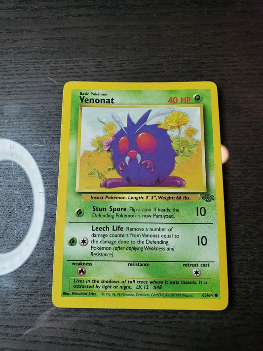 Venonat Pokemon Card Jungle Set 63/64 Common