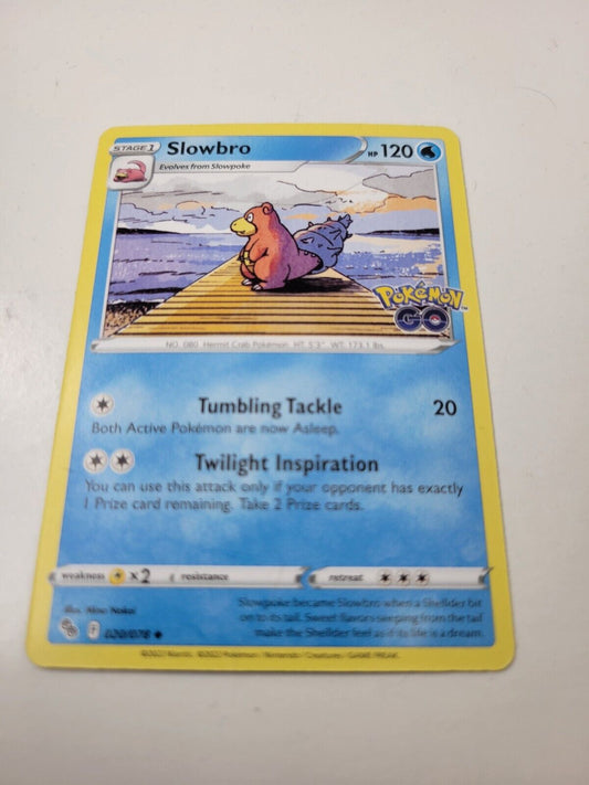 Pokémon TCG Slowbro Pokemon GO 020/078 Regular Uncommon Card NM 2022