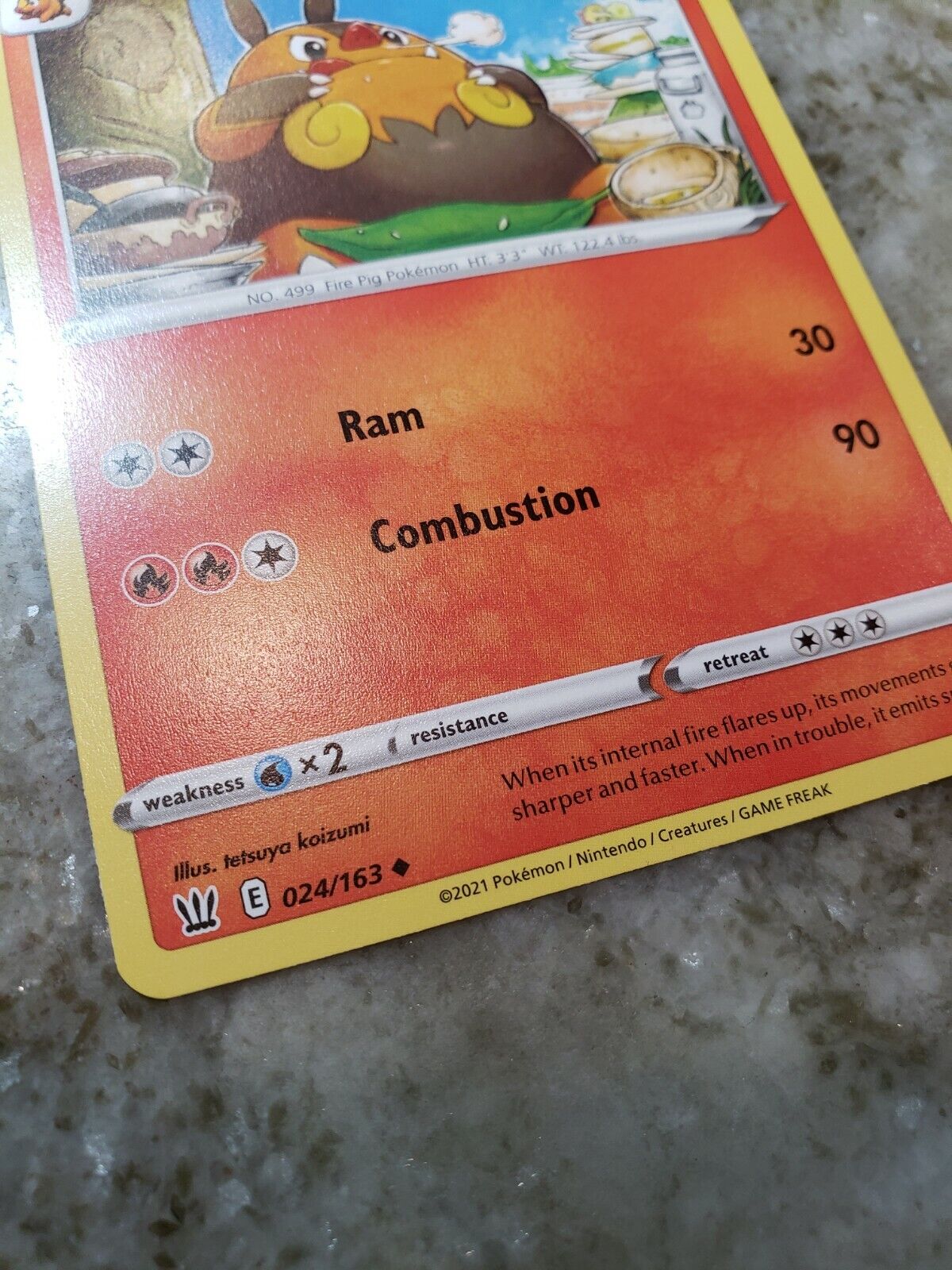 Pokémon TCG Battle Styles Pignite 24/163 Regular Uncommon Card NM 2021