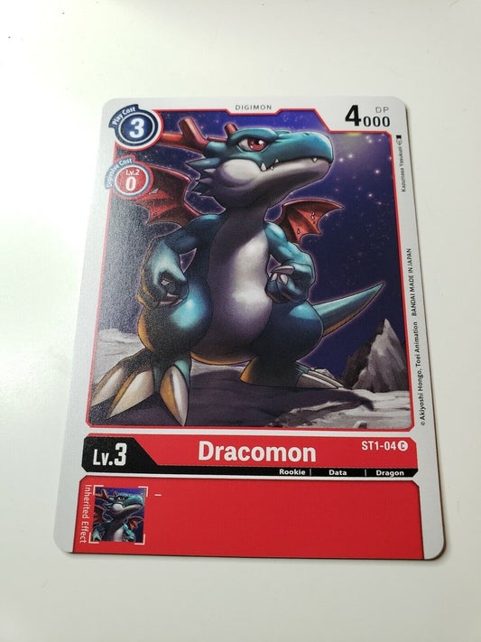 Dracomon ST1-04 C Common Digimon CCG Card Starter Deck Gaia Red 2021