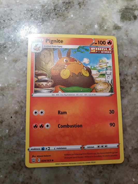 Pokémon TCG Battle Styles Pignite 24/163 Regular Uncommon Card NM 2021