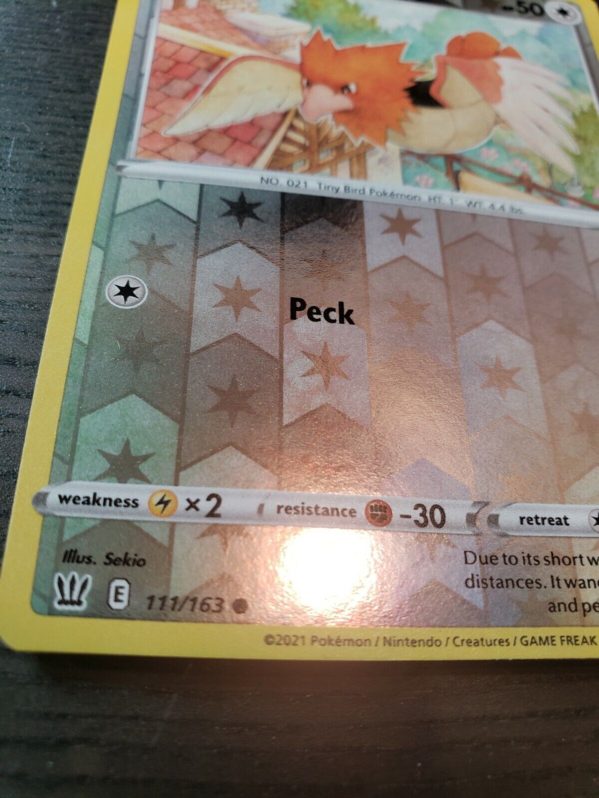 Pokémon TCG Spearow Sword & Shield - Battle Styles 111/163 Reverse Holo Common