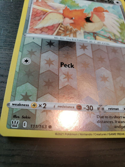 Pokémon TCG Spearow Sword & Shield - Battle Styles 111/163 Reverse Holo Common