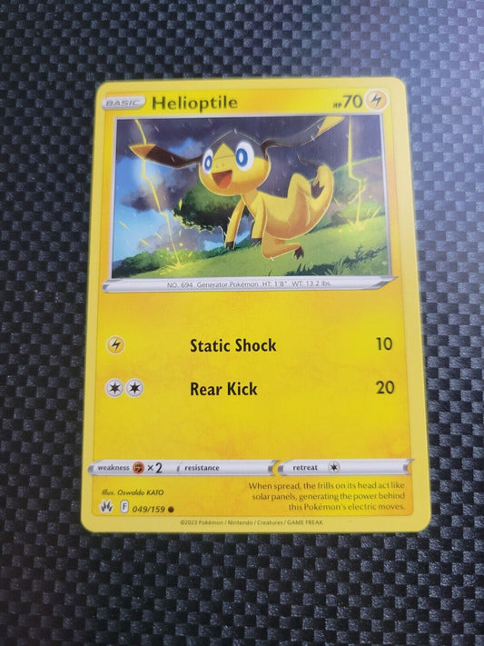 Pokémon TCG Crown Zenith Helioptile 49/159 Regular Common Card NM 2023