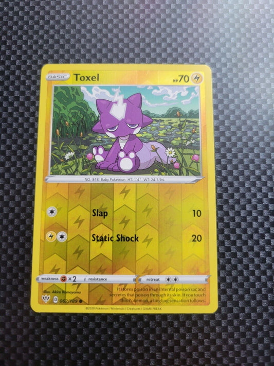 Pokémon TCG Toxel Darkness Ablaze 062/189 Reverse Holo Common Card NM 2020