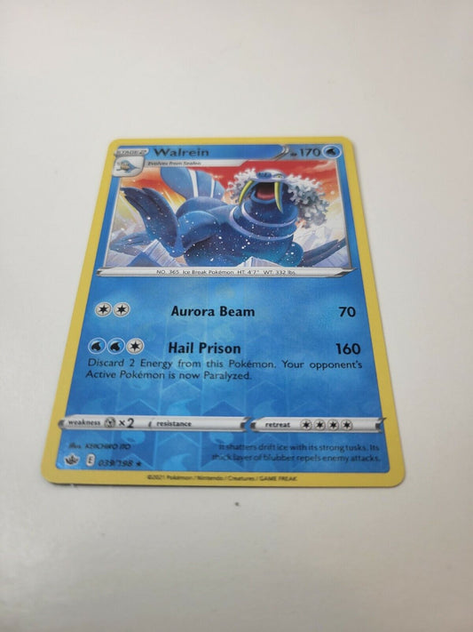 Pokémon TCG Walrein Chilling Reign 039/198 Reverse Holo Rare Card NM 2021