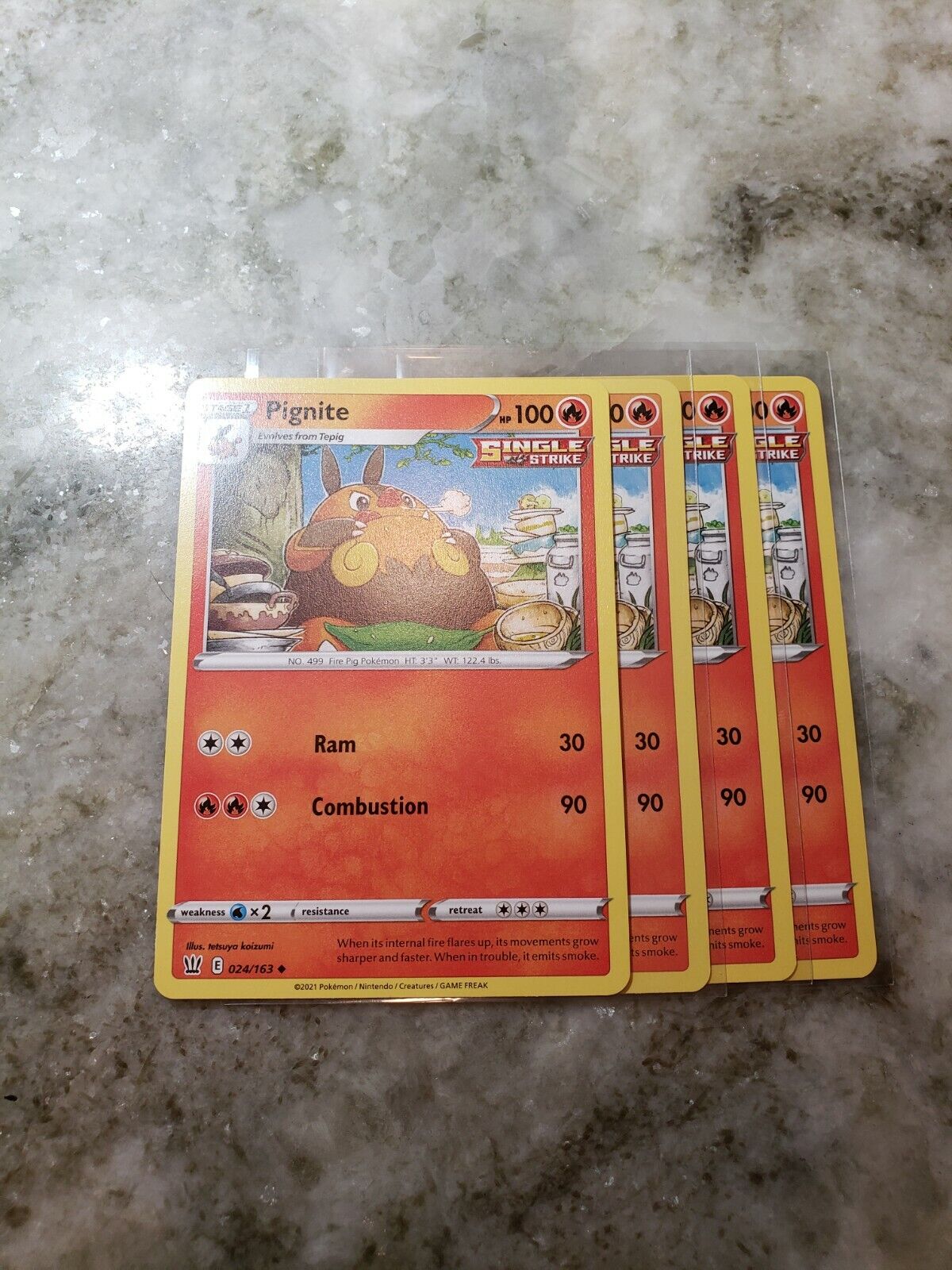 Pokémon TCG Battle Styles Pignite 24/163 Regular Uncommon Card NM 2021