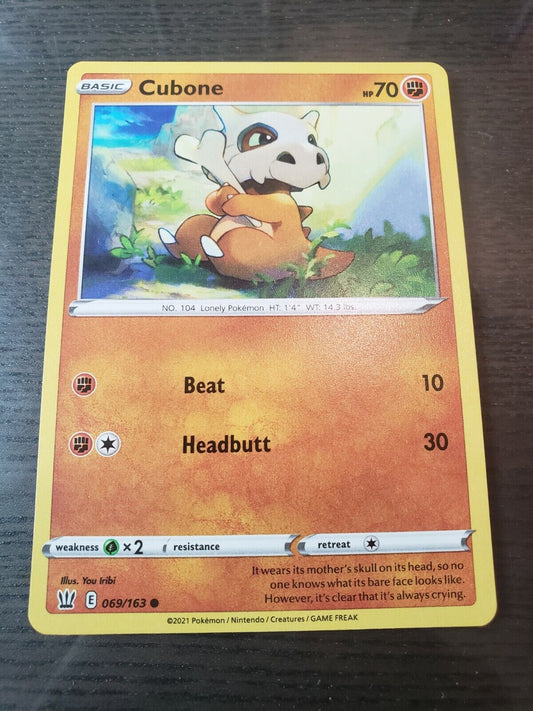 Pokémon TCG Battle Styles Cubone 69/163 Regular Common Card NM 2021