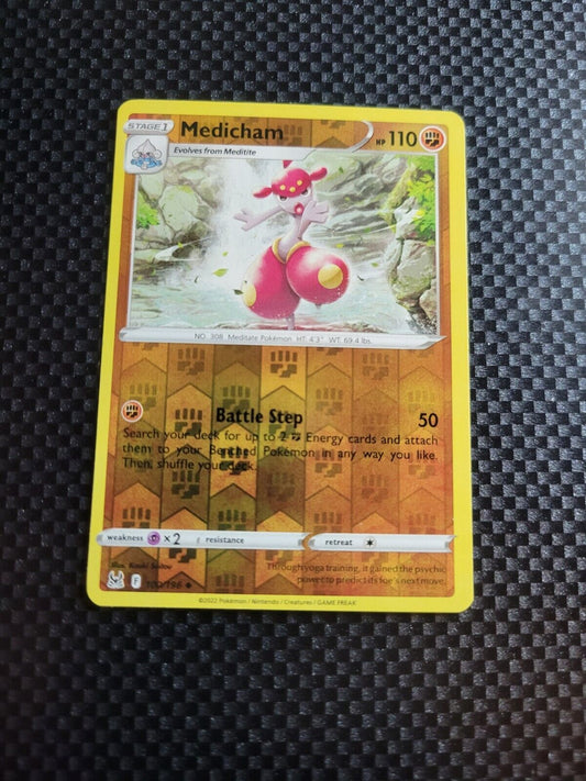 Pokémon TCG Medicham Lost Origin 100/196 Reverse Holo Uncommon Card NM 2022