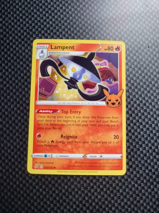 Pokémon TCG Lampent Promo (Trick or Trade Halloween) 032/192 Regular Uncommon NM