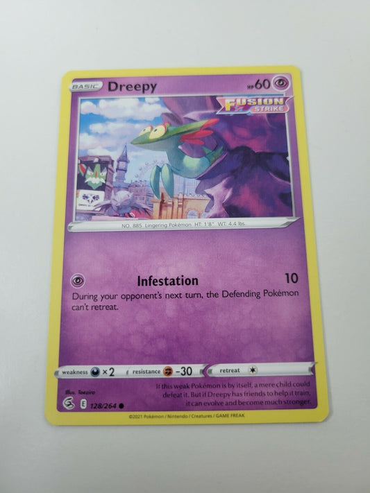 Pokémon TCG Dreepy Fusion Strike 128/264 Regular Common Card NM 2021