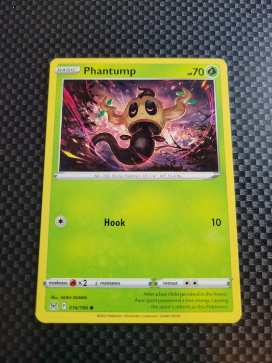 Pokémon TCG Phantump Lost Origin 016/196 Regular Common Card NM 2022