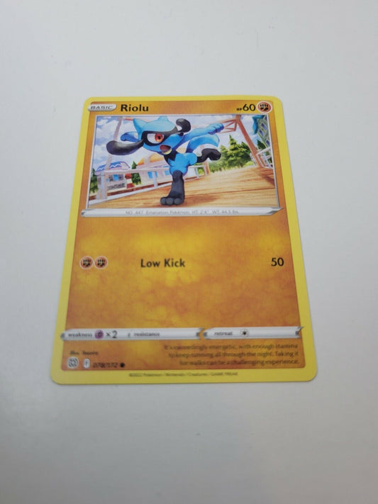 Pokemon TCG Brilliant Stars Riolu 78/172 Regular Common Card NM 2022