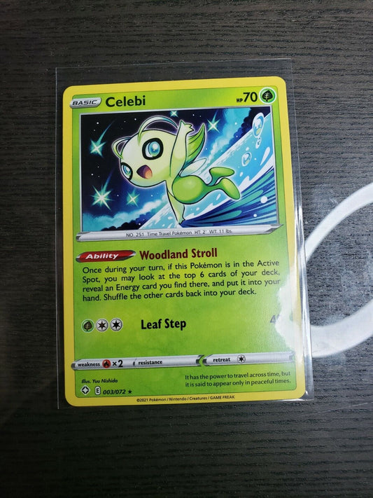 Celebi Shining Fates 3/72 Pokemon TCG Regular Rare Card NM/M 2021