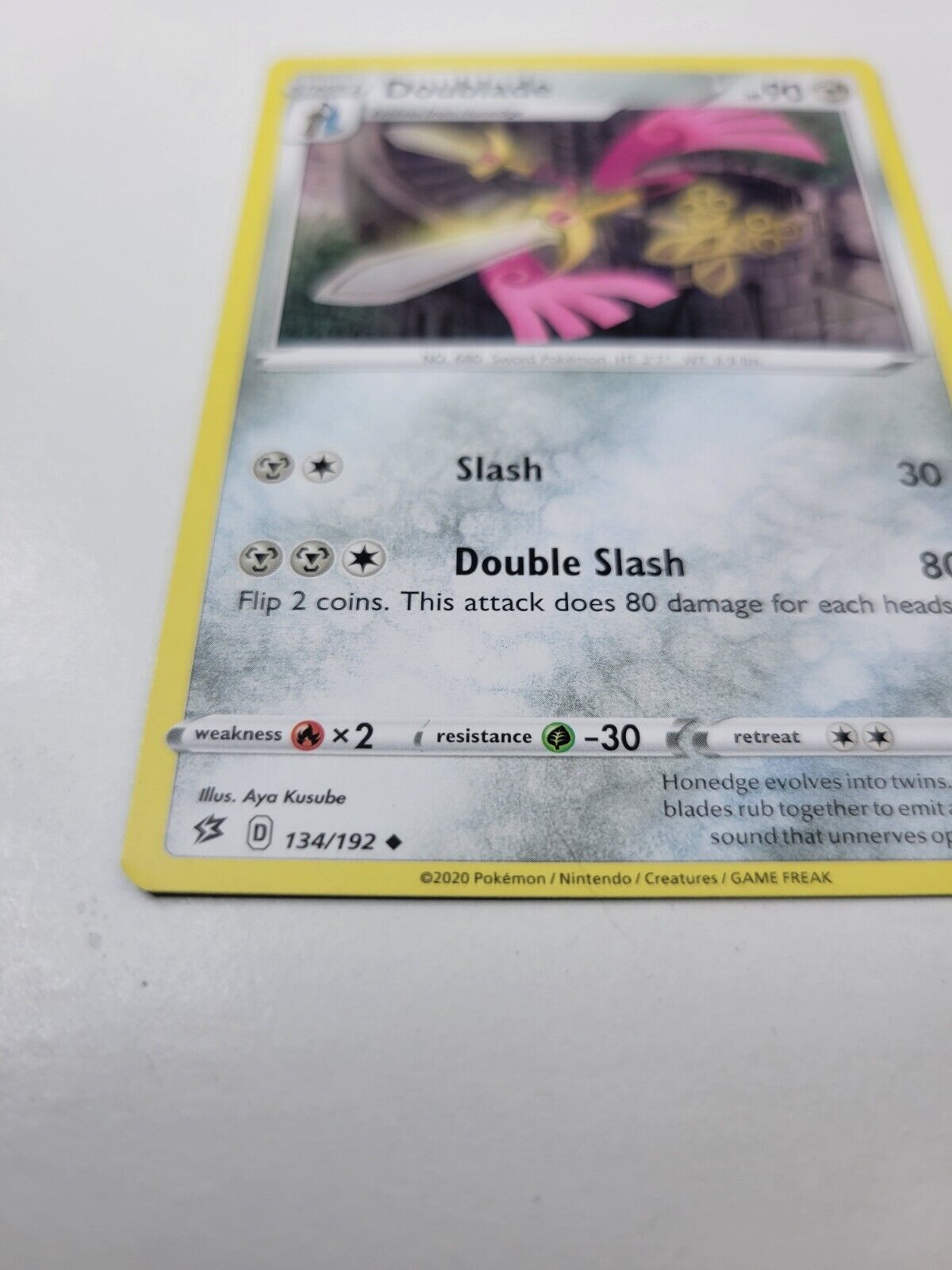Pokémon TCG Doublade Rebel Clash 134/192 Regular Uncommon Card NM 2020