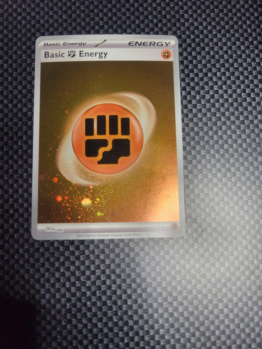 Basic Fighting Energy 006 Cosmos Holo Scarlet & Violet 151 Pokémon TCG Swirl NM