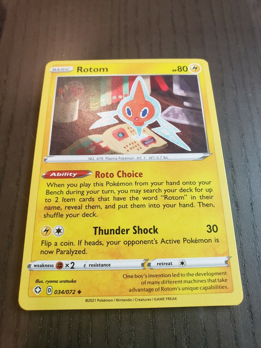 Pokémon TCG Rotom 34/72 Shining Fates Uncommon Card NM 2021