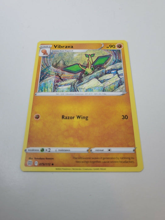 Pokemon TCG Brilliant Stars Vibrava 75/172 Regular Uncommon Card NM 2022