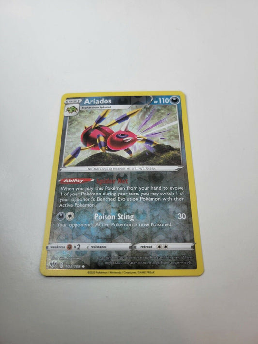 Pokémon TCG Ariados Darkness Ablaze 103/189 Reverse Holo Uncommon Card NM 2020