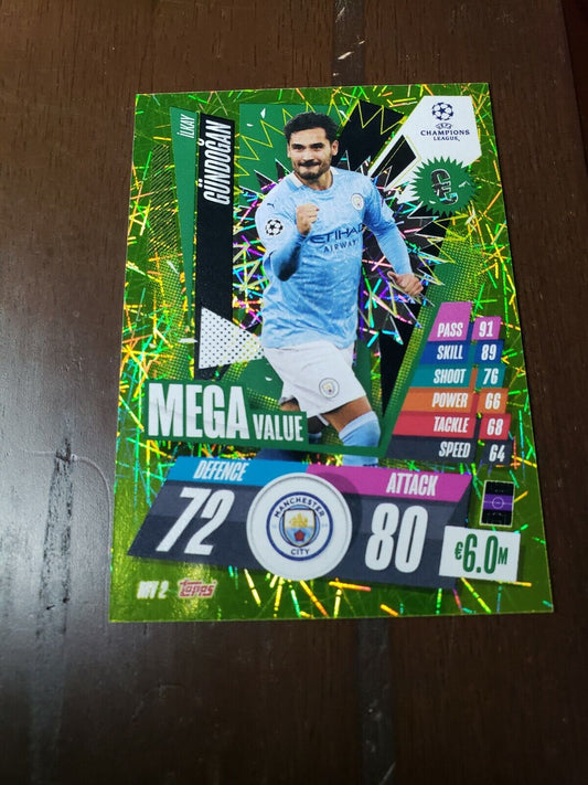 MATCH ATTAX 2021 Ilkay GUNDOGAN Manchester City MV2 Topps Champions League